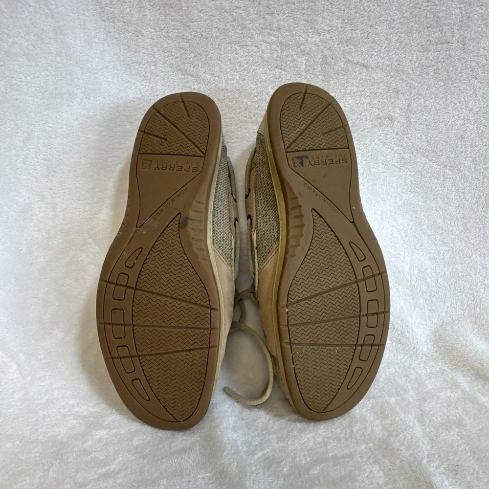 Sperry Top Sider Leather Boat‎ Shoes Mens Size 10M Tan Lace Up Casual Deck Shoes
